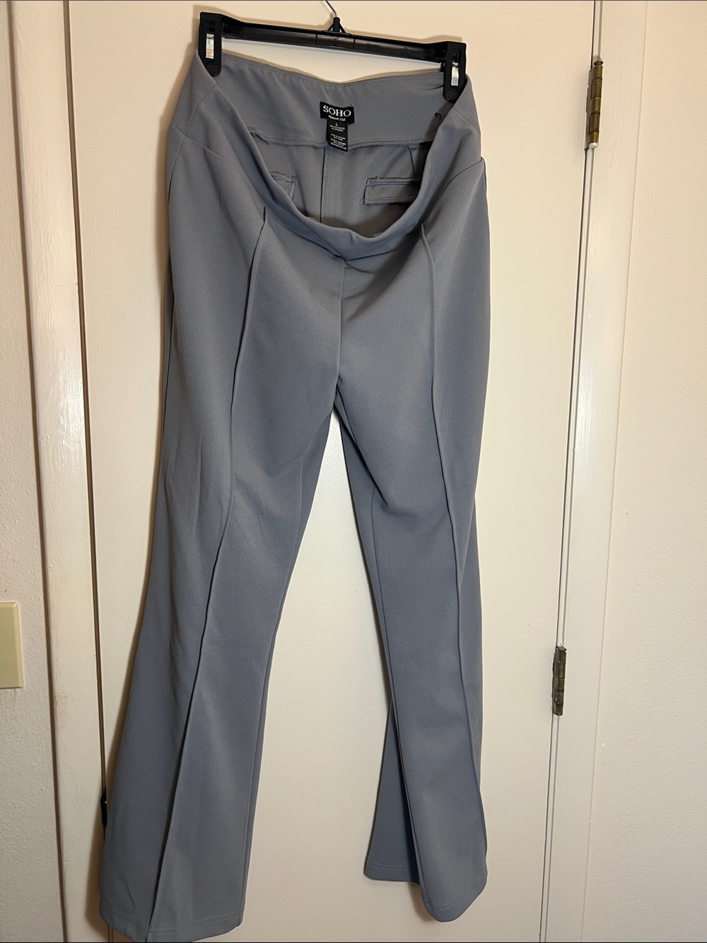 Soho Light Gray Boot-Cut Flare Pants